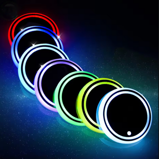 Dual Set of MultiColour LED Car Cup Holders